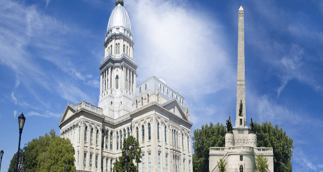 Springfield Illinois Capital Building and Lincoln's Tomb