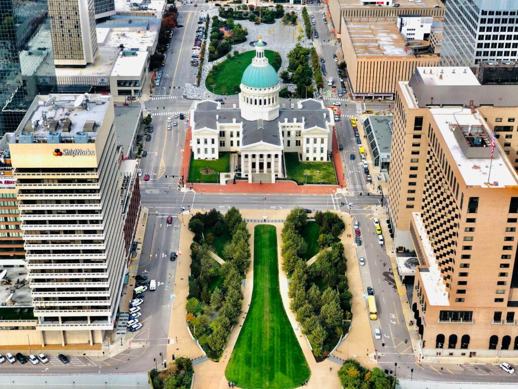 Missouri Capitol Building from birds-eye view
